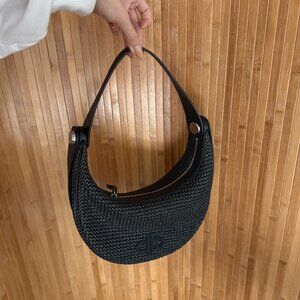 Pedro - Icon Raffia Shoulder Bag - Black